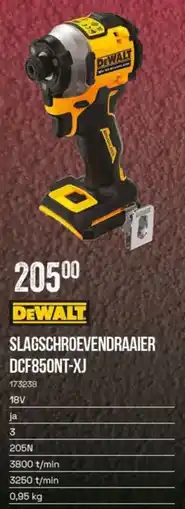 Meno DeWalt Slagschroevendraaier DCF850NT-XJ aanbieding