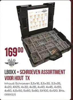 Meno LBOXX + Schroeven Assortiment voor Hout TX aanbieding