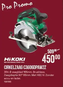 Meno Hikoki Cirkelzaag C3606DPAW2Z aanbieding