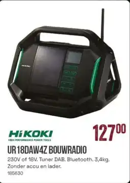 Meno Hikoki UR 18DAW4Z Bouwradio aanbieding