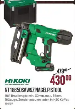 Meno HiKoki NT 1865DSAW9Z Nagelpistool aanbieding