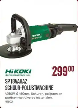 Meno HiKoki SP 18VAUAZ Schuur polijstmachine aanbieding