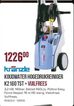 Meno Koudwater hogedrukreiniger K2160 TST + Vuilfrees aanbieding