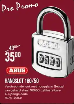 Meno Abus Hangslot 160/50 aanbieding