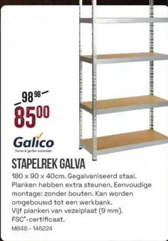 Meno Galico stapelrek galva aanbieding