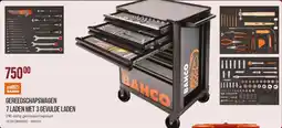 Meno Gereedschapswagen 7 laden met 3 gevulde laden aanbieding
