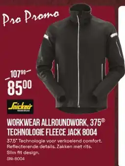 Meno Workwear Allroundwork. 375 Technologie Fleece Jack 8004 aanbieding