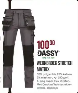 Meno Dassy Werkbroek Stretch Matrix aanbieding