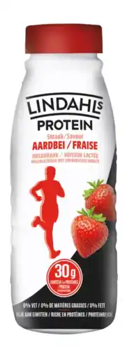 Albert Heijn Lindahls protein milk aardbeismaak aanbieding