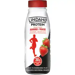 Albert Heijn Lindahls protein milk aardbeismaak aanbieding
