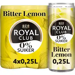 Albert Heijn Royal Club Bitter lemon 0% suiker 4-pack aanbieding