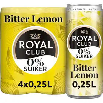 Albert Heijn Royal Club Bitter lemon 0% suiker 4-pack aanbieding