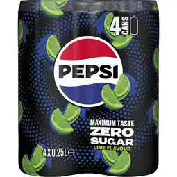 Albert Heijn Pepsi Zero sugar lime 4-pack aanbieding
