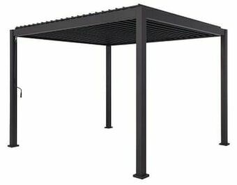 Zelfbouwmarkt Pergola Solimar Alu Antraciet Met Lamellendak B3600 X L3000 X H2500 aanbieding
