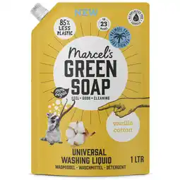 Albert Heijn Marcel's Green Soap Wasmiddel vanilla & cotton navulling aanbieding