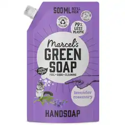 Albert Heijn Marcel's Green Soap Handzeep lavender & rosemary navulling aanbieding