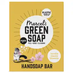 Albert Heijn Marcel's Green Soap Handzeep bar vanille & cherry blossom aanbieding