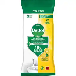 Albert Heijn Dettol Antibacteriële schoonmaakdoekjes citroen aanbieding