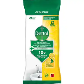 Albert Heijn Dettol Antibacteriële schoonmaakdoekjes citroen aanbieding