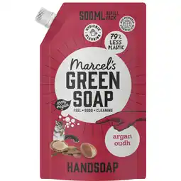Albert Heijn Marcel's Green Soap Handzeep argan & oudh navulling aanbieding