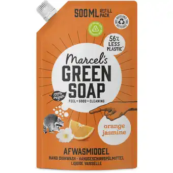 Albert Heijn Marcel's Green Soap Afwasmiddel orange jasmine navulling aanbieding
