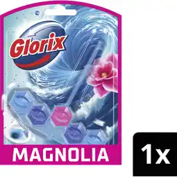 Albert Heijn Glorix Pink magnolia blauw water wc-blok aanbieding