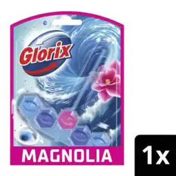 Albert Heijn Glorix Pink magnolia blauw water wc-blok aanbieding