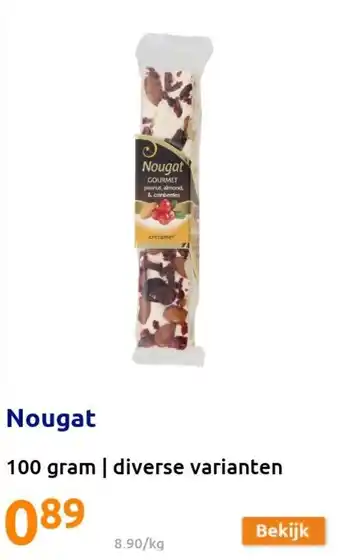 Action Nougat 100g aanbieding