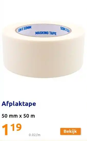 Action Afplaktape 50mmx50m aanbieding