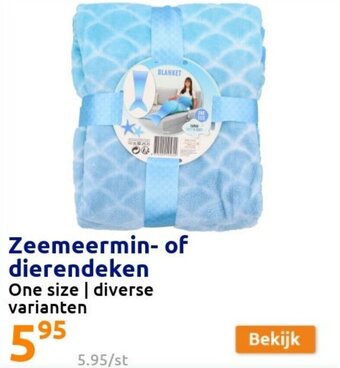 Action Zeemeermin- of dierendeken aanbieding