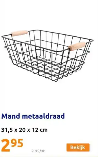 Mand metaaldraad 31.5x20x12cm