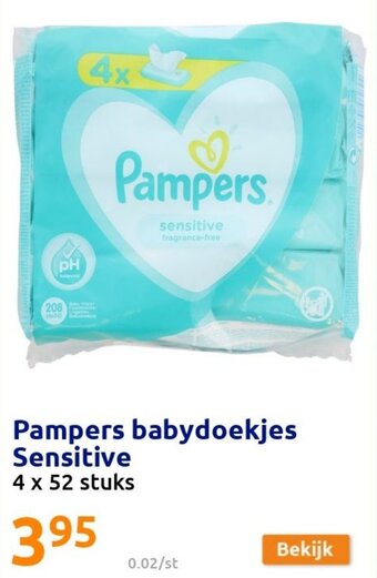 Action Pampers babydoekjes Sensitive aanbieding
