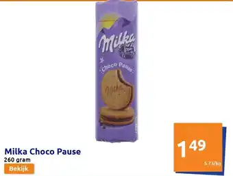 Action Milka Choco Pause 260g aanbieding