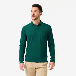 Decathlon Golfpolo met lange mouwen voor heren MW500 groen aanbieding