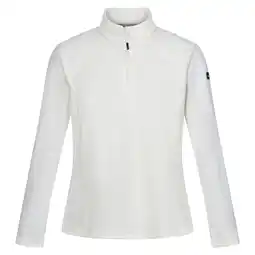 Decathlon Geweldige Outdoor Dames Montes Half Zip Fleece Top (Ijsbeer/Wit) aanbieding