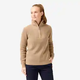 Decathlon Golftrui met rits voor dames MW500 beige aanbieding