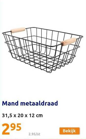 Action Mand Metaaldraad aanbieding