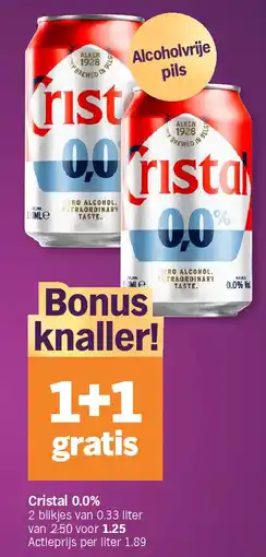 Albert Heijn Cristal 0.0% aanbieding