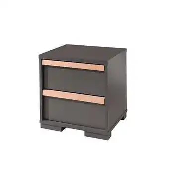 Leen Bakker Vipack nachtkastje London - antracietkleur - 48,8x48,1x40 cm - Leen Bakker aanbieding