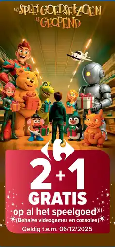 Carrefour op al het speelgoed aanbieding