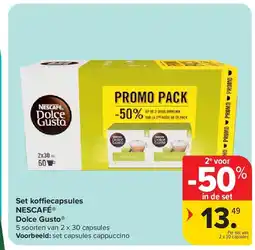 Carrefour Set ko ecapsules NESCAFÉ Dolce Gusto aanbieding