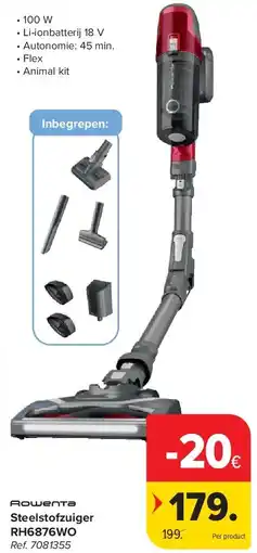 Carrefour Steelstofzuiger RH6876WO aanbieding