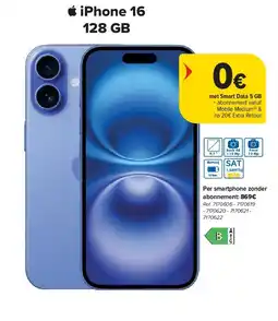 Carrefour iPhone 16 128 GB aanbieding
