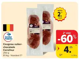Carrefour Cougnou suiker- chocolade Carrefour aanbieding