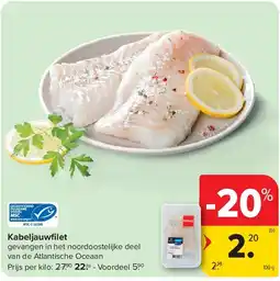 Carrefour Kabeljauwfilet aanbieding
