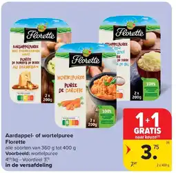 Carrefour Aardappel- of wortelpuree Florette aanbieding