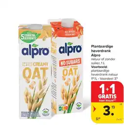 Carrefour Plantaardige haverdrank Alpro aanbieding