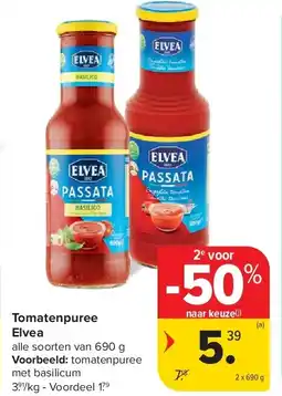 Carrefour Tomatenpuree Elvea aanbieding