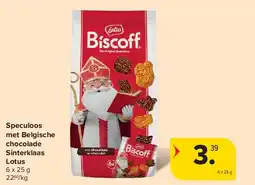 Carrefour Speculoos met Belgische chocolade Sinterklaas Lotus aanbieding