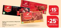 Carrefour Pralines, carrés, bouchées en Mignonnette Côte d’Or aanbieding